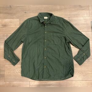 Faherty Shirt Mens XXL Green Laurel Wealth Corduroy Sport Pinwale